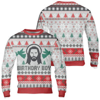 Go Jesus It's Your Birthday Holiday Sweater, Jesus Birthday Boy Ugly Christmas Sweatshirt, Humorous Religious Xmas Pullover Crewneck