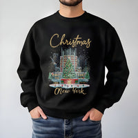 Rockefeller Center Tree Sweatshirt, New York Christmas Sweatshirt, NYC Holiday Travel Sweatshirt, Winter City Crewneck, Girls Trip Present