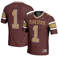 #1 Texas State Bobcats Endzone Football Jersey - Maroon