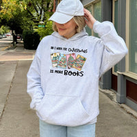 Bookish Tree Graphic Hoodie, Book Lover Christmas Hoodie, Librarian Holiday Hoodie, Comfy Reader Sweatshirt, Bookworm Xmas Present Pullover