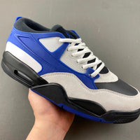 Low Top Sneakers, Blue White Black Colorway, Lace Up Design, Casual Gift for Sneaker Fans