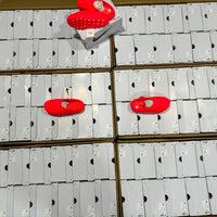 Slides, Red Colorway, Slip On Design, Casual Gift for Shoe Lovers