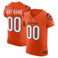 Cincinnati Bengals Orange Alternate Elite Custom Jersey