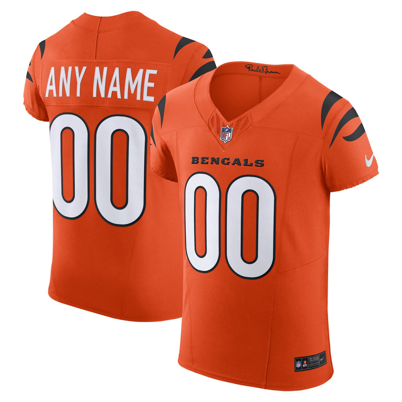 Cincinnati Bengals Orange Alternate Elite Custom Jersey