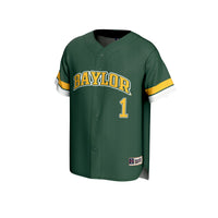 #1 Baylor Bears Lightweight Collegiate Baseball Fashion Jersey - Green