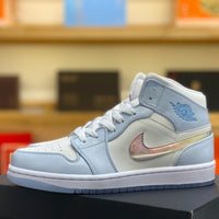 Mid Top Sneakers, Blue Colorway, Gradient Colorway, Lace Up Design, Casual Gift for Sneaker Fans