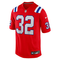 New England Patriots TreVeyon Henderson Red Alternate Game Player Jersey