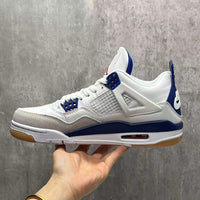 Mid Top Sneakers, Blue Colorway, Lace Up Design, Casual Gift for Sneaker Fans