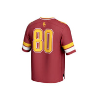 #80 USC Trojans Lightweight Collegiate Football Fashion Jersey - Cardinal