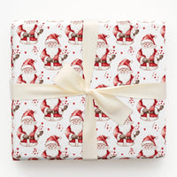 Poker Christmas Gift Wrap, Playing Card Santa Wrapping Paper, Watercolor Santa Claus Wrapping Paper, Card Player Holiday Gift Wrap Roll