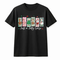 Humorous Goose Holiday T-Shirt, Jolly Goose Christmas Shirt, Adorable Festive Bird Graphic Tee, Winter Christmas Goose Tee, Animal Lover Xmas Present