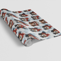 Aussie Dog Holiday Gift Wrap, Australian Shepherd Christmas Wrapping Paper, Festive Puppy Wrapping Paper, Dog Lover Present Paper Roll