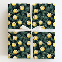 Holiday Sports Tree Gift Wrap, Softball Christmas Wrapping Paper, Softball Coach Present Paper, Winter Player Softball Christmas Gift Wrap