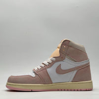 Retro High Top Sneakers, Pink Sail Colorway, Lace Up Design, Casual Gift for Sneaker Fans