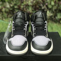 Mid Top Sneakers, Black Gray Colorway, Lace Up Design, Casual Gift for Sneaker Fans