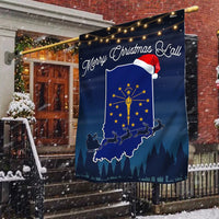 IN State Pride Holiday Yard Flag, Indiana Merry Christmas Y'all Garden Flag, Double-Sided Winter Lawn Flag