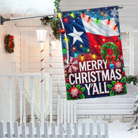Merry Christmas Y'all Yard Flag, Texas Christmas Garden Flag, Double-Sided Lone Star Holiday Flag