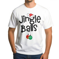 Dirty Naughty Humor Graphic T-Shirt, Jingle Balls Humorous Christmas T-Shirt, Adult Gag Present Tee, Sarcastic Holiday Party T-Shirt, Xmas Humor