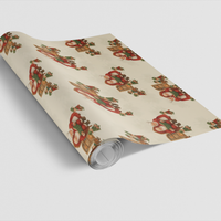 Elf Bedtime Story Gift Wrap, Vintage Santa Christmas Wrapping Paper, Retro Holiday Wrapping Paper, Nostalgic Xmas Present Wrapping Paper