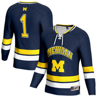 Michigan Wolverines Lightweight Hockey Team Fashion Jersey - Navy