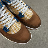 Retro Basketball Shoes, White Yellow Brown Colorway, Lace Up Design, Casual Gift for Shoe Lovers