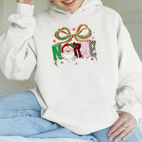 Christmas Nurse Hoodie, Santa Coquette Bow Nurse Hoodie, Holiday RN Medical Student Hoodie, Xmas Winter Pullover Hoodie, Nurse Holiday Present