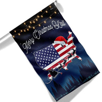 Patriotic American Flag USA Map Yard Flag, Merry Christmas Y'all Garden Flag, Southern Holiday Lawn Banner, Winter Xmas Decor Present