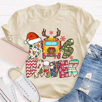 Santa Hat Snowflakes Bus Tee, Bus Driver Christmas T-Shirt, Humorous School Bus Driver Holiday Shirt, Winter Transportation Present