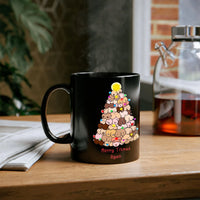 Humorous Boob Tree Christmas Coffee Mug, Merry Titmas Ceramic Mug, Sarcastic Holiday Graphic Cup 11oz 15oz, Adult Humor Xmas Present
