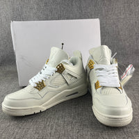 Sneakers, White Gold Colorway, Lace Up Design, Casual Gift for Sneaker Fans
