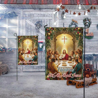 Last Supper Nativity Yard Flag, Christmas Garden Flag It's All About Jesus, Double Sided Religious Holiday Lawn Flag Present