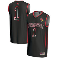#1 Illinois State Redbirds Lightweight Basketball Jersey - Black