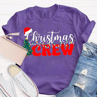 Festive Trees and Lights Graphic Shirt, Christmas Crew T-Shirt, Matching Family Xmas Tee, Holiday Party Group Vacation Shirt