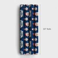 Medical Scrubs Santa Gift Wrap, Doctor Santa Christmas Wrapping Paper, Nurse Holiday Wrapping Paper, Healthcare Worker Xmas Gift Wrap
