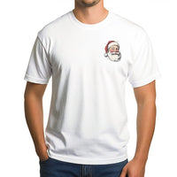 Minimalist Santa Graphic Tee, Santa Claus Pocket Shirt, Festive Christmas T-Shirt, Holiday Season Pocket Shirt, Adorable Xmas Shirt Present