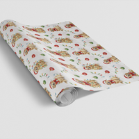 Santa Dog Wrapping Paper, Golden Retriever Christmas Wrapping Paper, Holiday Puppy Gift Wrap, Dog Lover Wrapping Paper, Adorable Xmas Pet Wrap