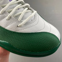 Low Top Sneakers, White Green Purple Colorway, Lace Up Design, Casual Gift for Sneaker Fans