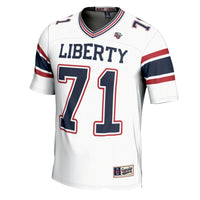 #71 Liberty Flames Football Jersey – White
