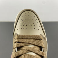 Low Top Sneakers, Beige Colorway, Camouflage Pattern, Lace Up Design, Casual Gift for Sneaker Fans