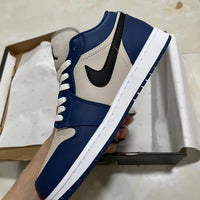 Low Top Sneakers, Blue Gray Colorway, Lace Up Design, Casual Gift for Sneaker Fans