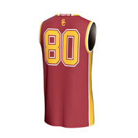 #80 USC Trojans Lightweight Basketball Fashion Jersey - Cardinal