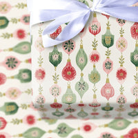 Retro Bauble Holiday Gift Wrap, Vintage Christmas Ornament Wrapping Paper, Nostalgic Xmas Tree Wrapping Paper, Festive Gift Wrapping Paper