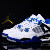 Sneakers, White Blue Colorway, Lace Up Design, Casual Gift for Sneaker Fans