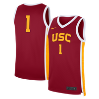 #1 USC Trojans Road Replica Basketball Jersey - Cardinal
