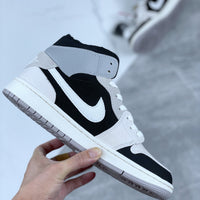 Mid Top Sneakers, White Colorway, Lace Up Design, Casual Gift for Sneaker Fans