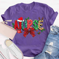 Festive Holiday Nurse Shirt, Christmas School Nurse T-Shirt, Adorable Winter Medical Graphic Tee, School Nursing Staff Appreciation Tee Present