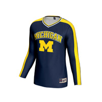 Michigan Wolverines #1 Lightweight Volleyball Fashion Jersey - Navy