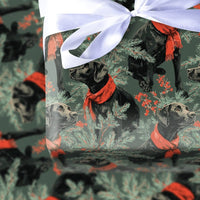 Red Scarf Dog Gift Wrap, Black Labrador Wrapping Paper, Christmas Lab Wrapping Paper, Winter Pine Pet Gift Wrap, Dog Lover Holiday Paper