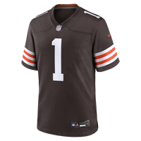 Cleveland Browns Number 1 Groom Brown Game Jersey