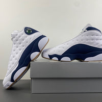 Low Top Sneakers, White Navy Colorway, Lace Up Design, Casual Gift for Sneaker Fans